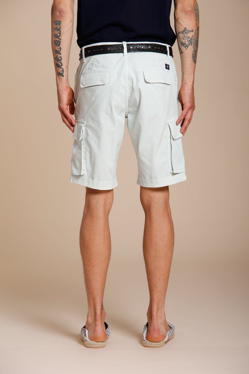 Chile bermuda cargo hombre en raso stretch slim fit ①