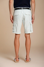 Chile bermuda cargo hombre en raso stretch slim fit ①