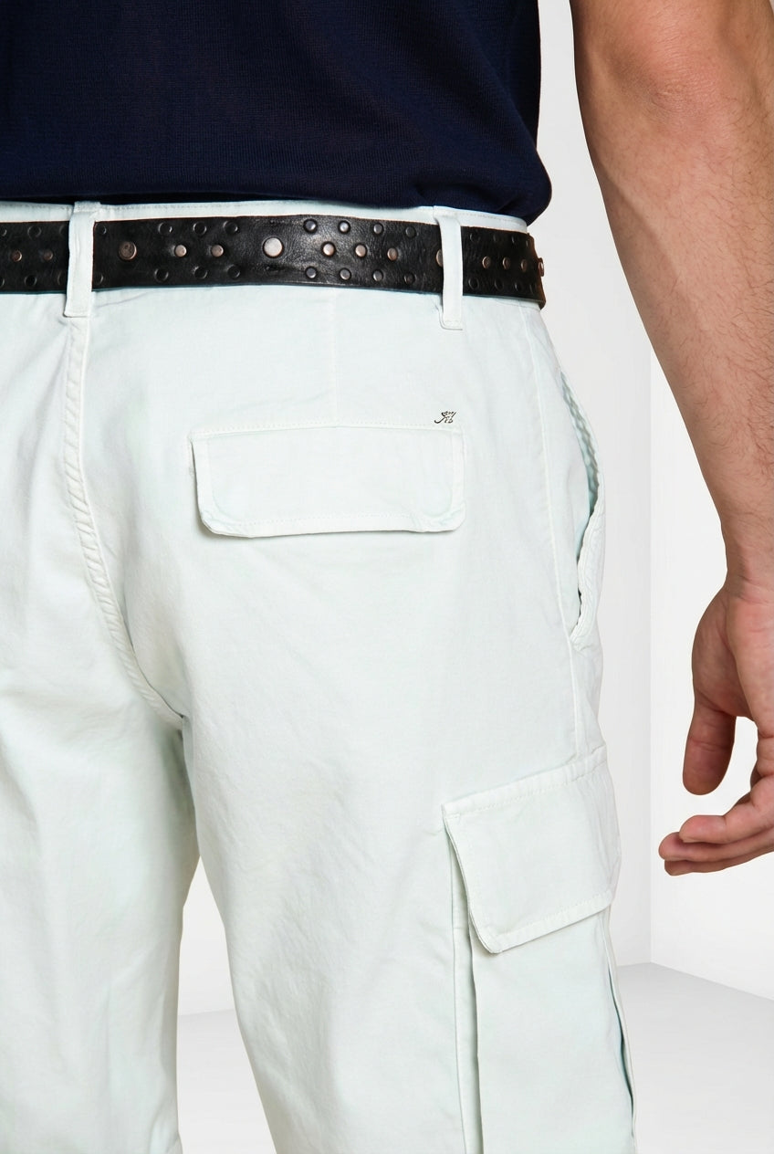 Chile bermuda cargo hombre en raso stretch slim fit ①