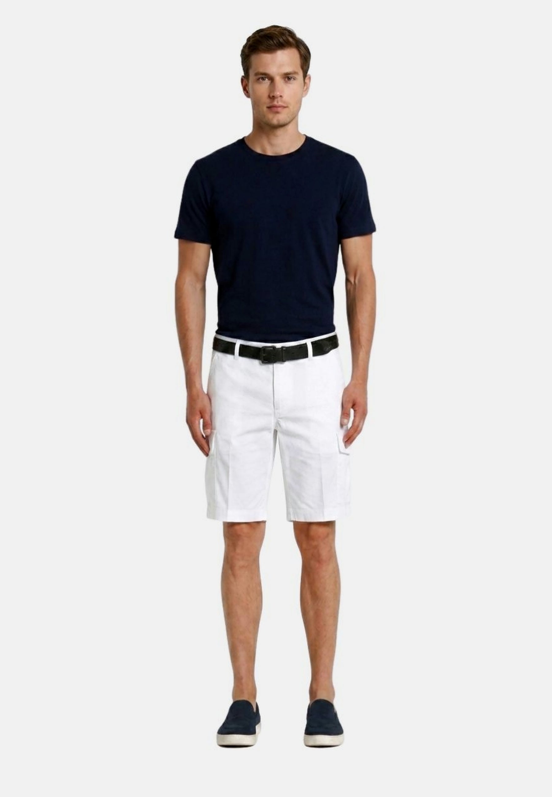 Chile bermuda cargo uomo in raso stretch slim fit ①