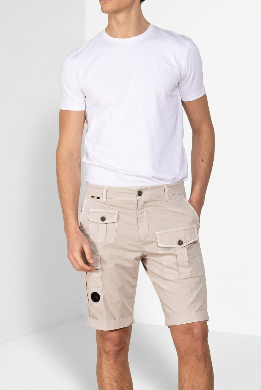 George Coolpocket Bermuda Cargo Herren aus Stretch-Gabardine Logo Edition carrot fit ①