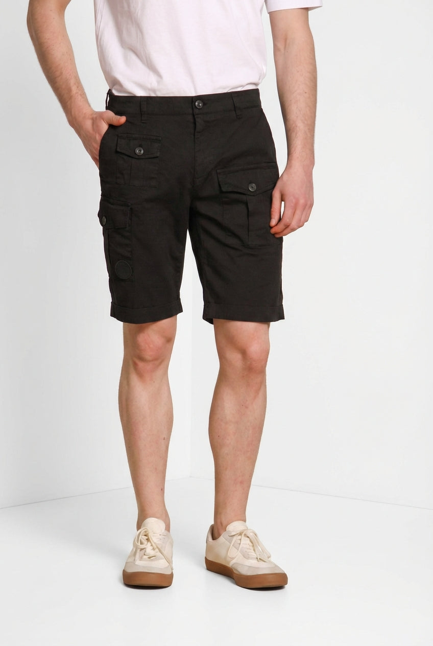 George Coolpocket men's cargo bermuda shorts in stretch satin logo edition carrot fit ①