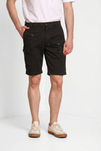 George Coolpocket men's cargo bermuda shorts in stretch satin logo edition carrot fit ①