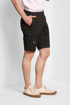 George Coolpocket men's cargo bermuda shorts in stretch satin logo edition carrot fit ①