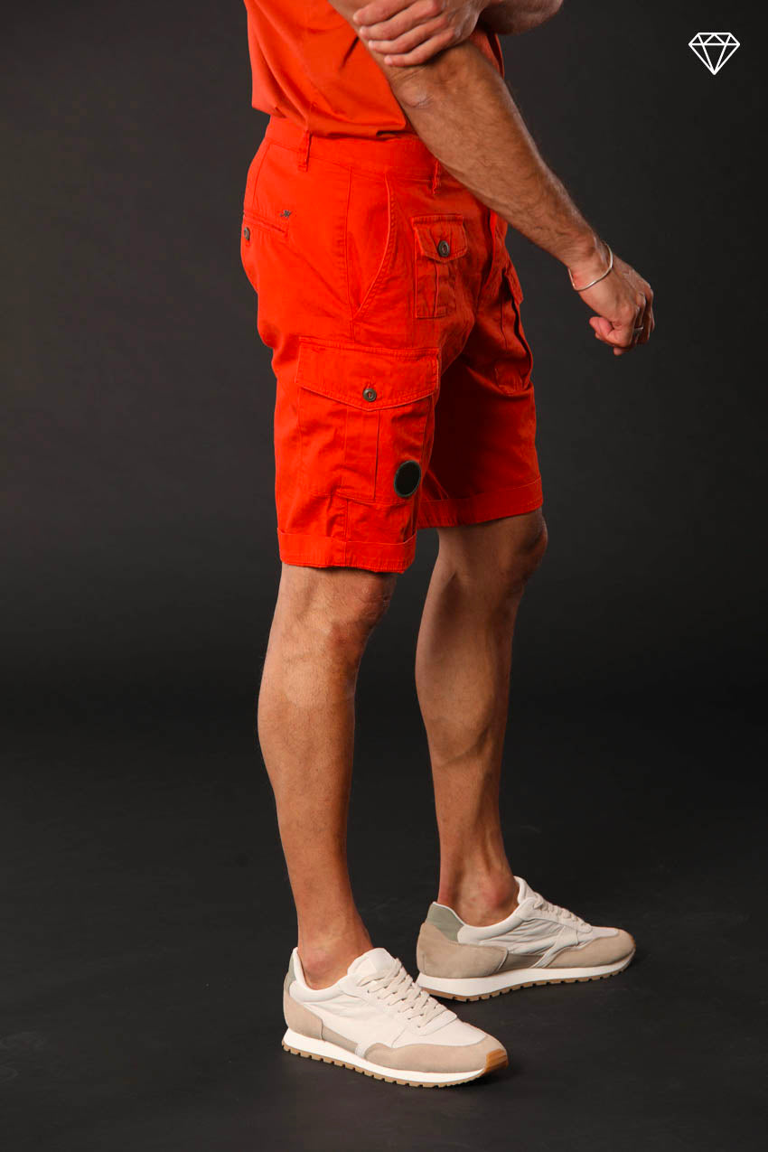 George Coolpocket men's cargo bermuda shorts in stretch satin ltd carrot fit ①