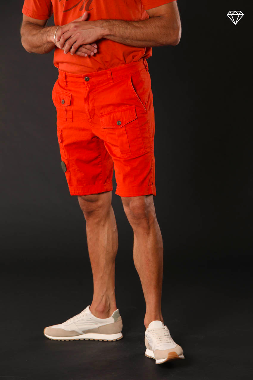 George Coolpocket men's cargo bermuda shorts in stretch satin ltd carrot fit ①