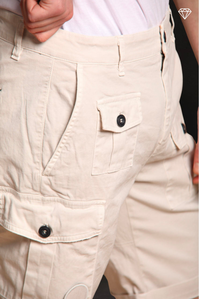 George Coolpocket Herren-Cargo-Bermuda aus Stretch-Satin logo edition Carrot Fit ①