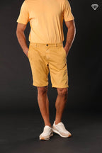 John Coolkhinos bermuda chino homme en coton pima logo edition carrot fit ①