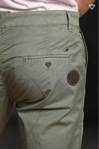 John Coolkhinos bermuda chino homme en coton pima logo edition carrot fit ①