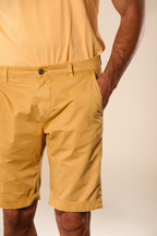 John Coolkhinos men's chino bermuda shorts in pima cotton logo edition carrot fit ①