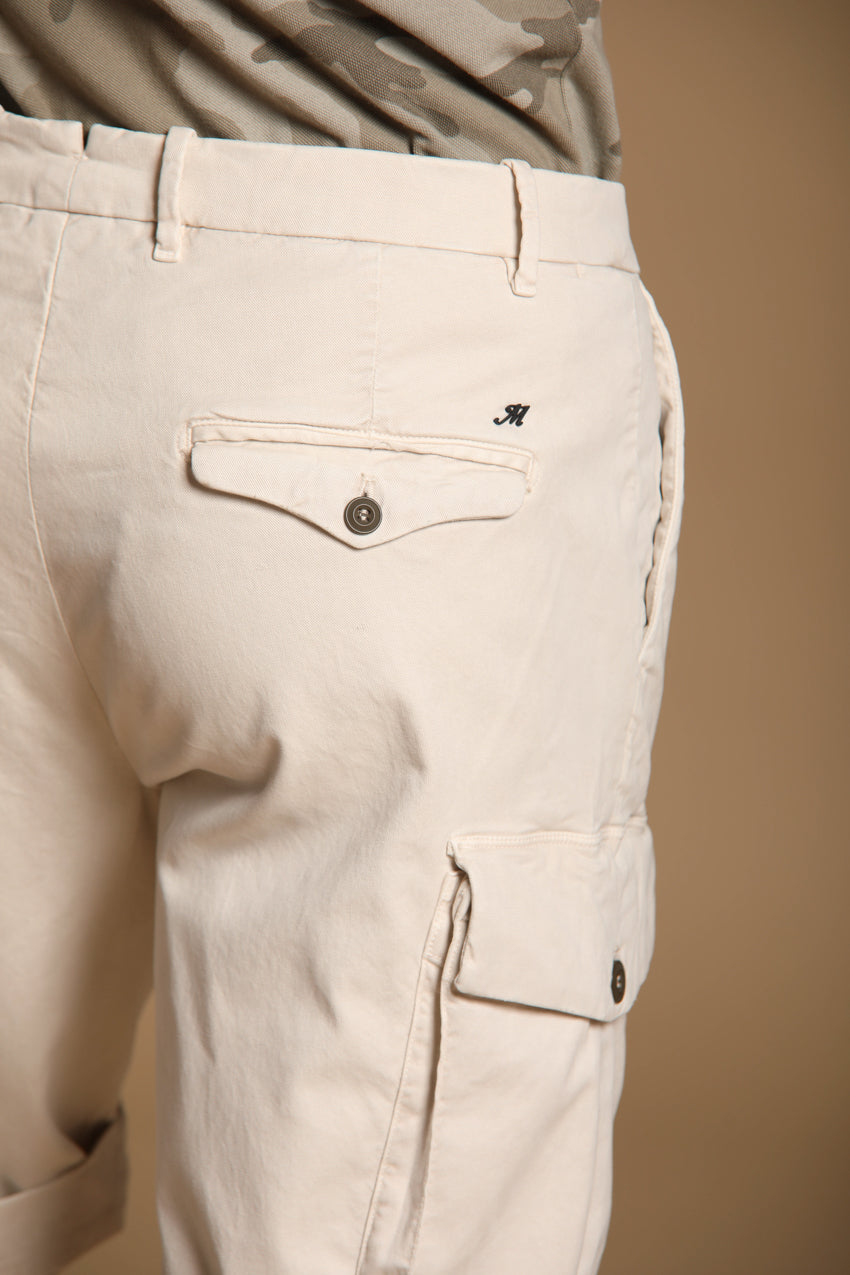 Cargo 22 men's cargo bermuda shorts in stretch cotton-silk gabardine Relaxed fit