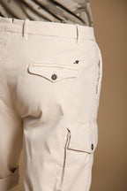 Cargo 22 men's cargo bermuda shorts in stretch cotton-silk gabardine Relaxed fit