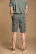 Cargo 22 men's cargo bermuda shorts in stretch cotton-silk gabardine Relaxed fit 
