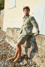 Pinces men's chino bermuda in oxford canvas relaxed fit