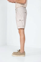 Cargo bermuda cargo homme en gabardine stretch relaxed fit