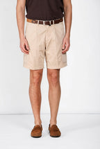 Cargo men's cargo bermuda in stretch gabardine relaxed fit