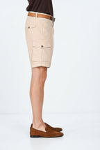 Cargo men's cargo bermuda in stretch gabardine relaxed fit