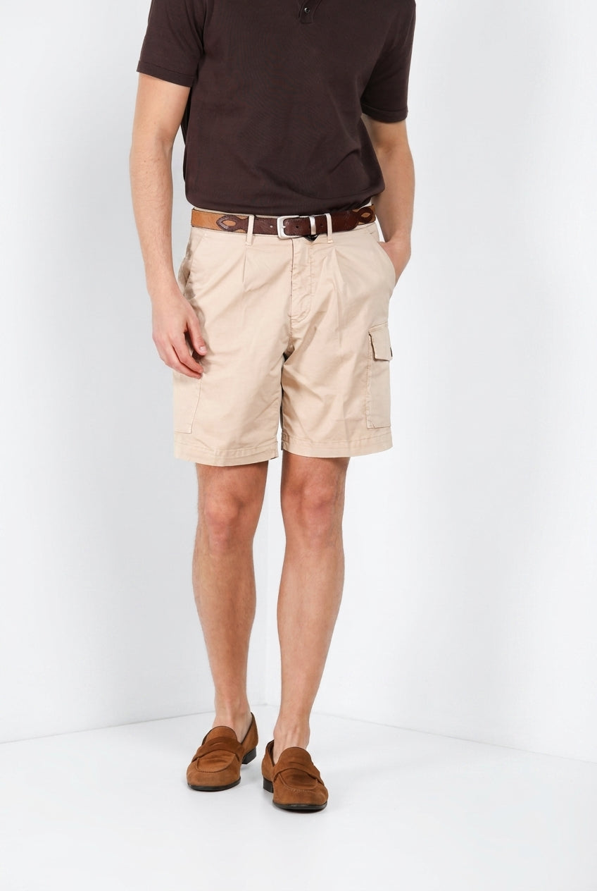 Cargo men's cargo bermuda in stretch gabardine relaxed fit