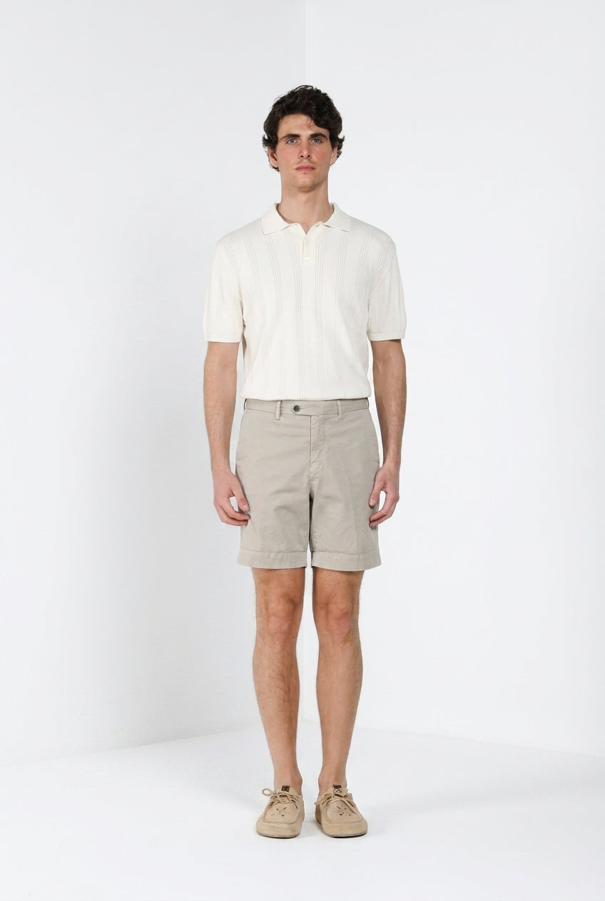Boston delamere men's chino bermuda in stretch twill relaxed fit