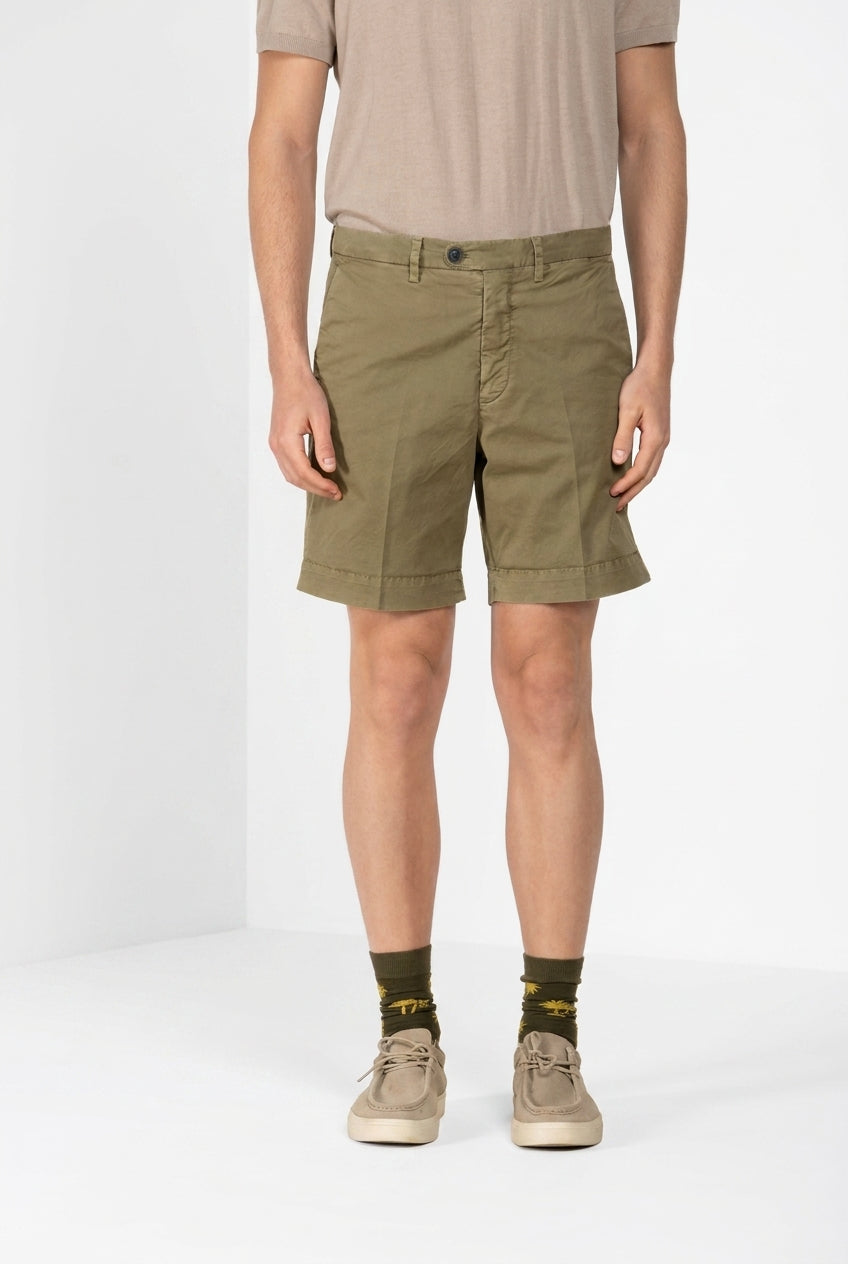 Boston delamere men's chino bermuda in twill stretch relaxed fit