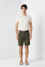 Chile M74 men's cargo bermuda in camouflage print canvas relaxed fit