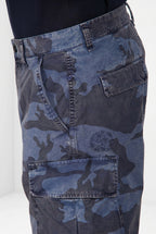 Chile M74 men's cargo bermuda in canvas camouflage print relaxed fit