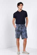 Denver M74 men's cargo bermuda in canvas hawaii print relaxed fit