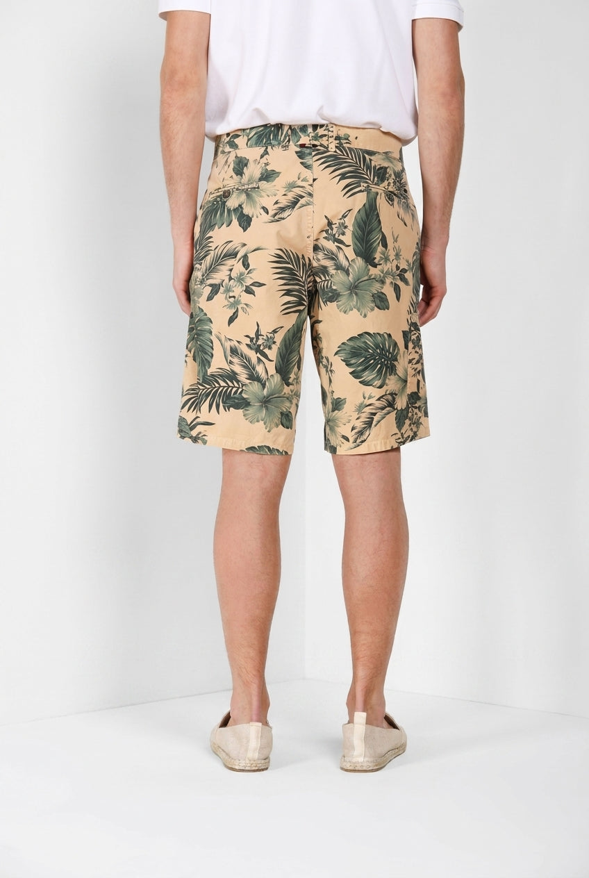 Denver M74 men's cargo bermuda in hawaii print canvas relaxed fit