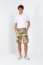 Denver M74 men's cargo bermuda in hawaii print canvas relaxed fit