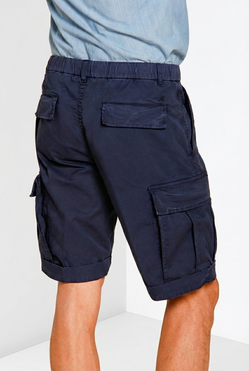 Cargo M74 men's cargo bermuda in stretch gabardine relaxed fit