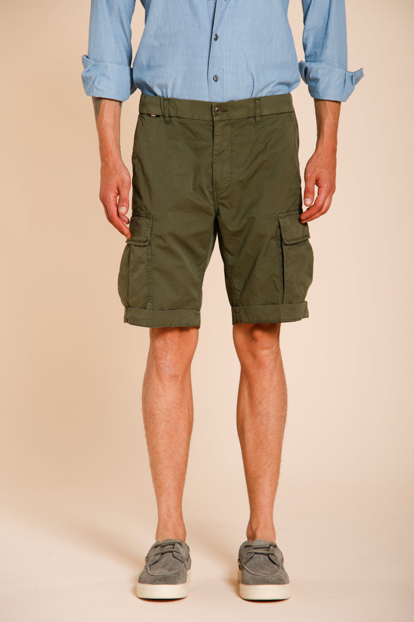 Cargo M74 men's cargo bermuda in gabardine stretch relaxed fit