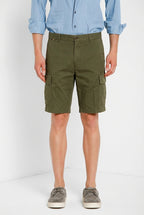 Cargo M74 men's cargo bermuda in gabardine stretch relaxed fit