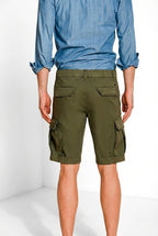 Cargo M74 men's cargo bermuda in gabardine stretch relaxed fit