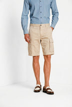Cargo M74 men's cargo bermuda in stretch gabardine relaxed fit