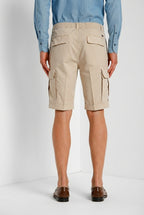 Cargo M74 men's cargo bermuda in stretch gabardine relaxed fit