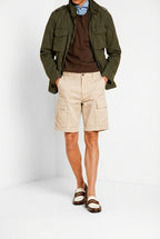 Cargo M74 men's cargo bermuda in stretch gabardine relaxed fit
