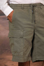 Cargo M74 Herren-Cargo-Bermuda aus Baumwoll-Canvas-Oxford Relaxed Fit