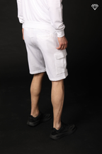 Immagine 4 di Chile bermuda cargo uomo limited edition in felpa leggera regular colore bianco di Mason's