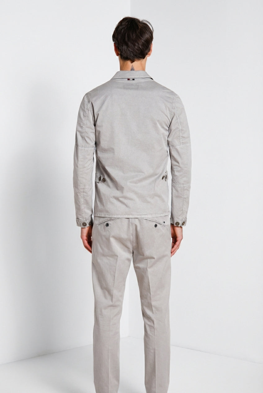 Flyshirt delamere chaqueta sobrecamisa hombre en gabardina stretch