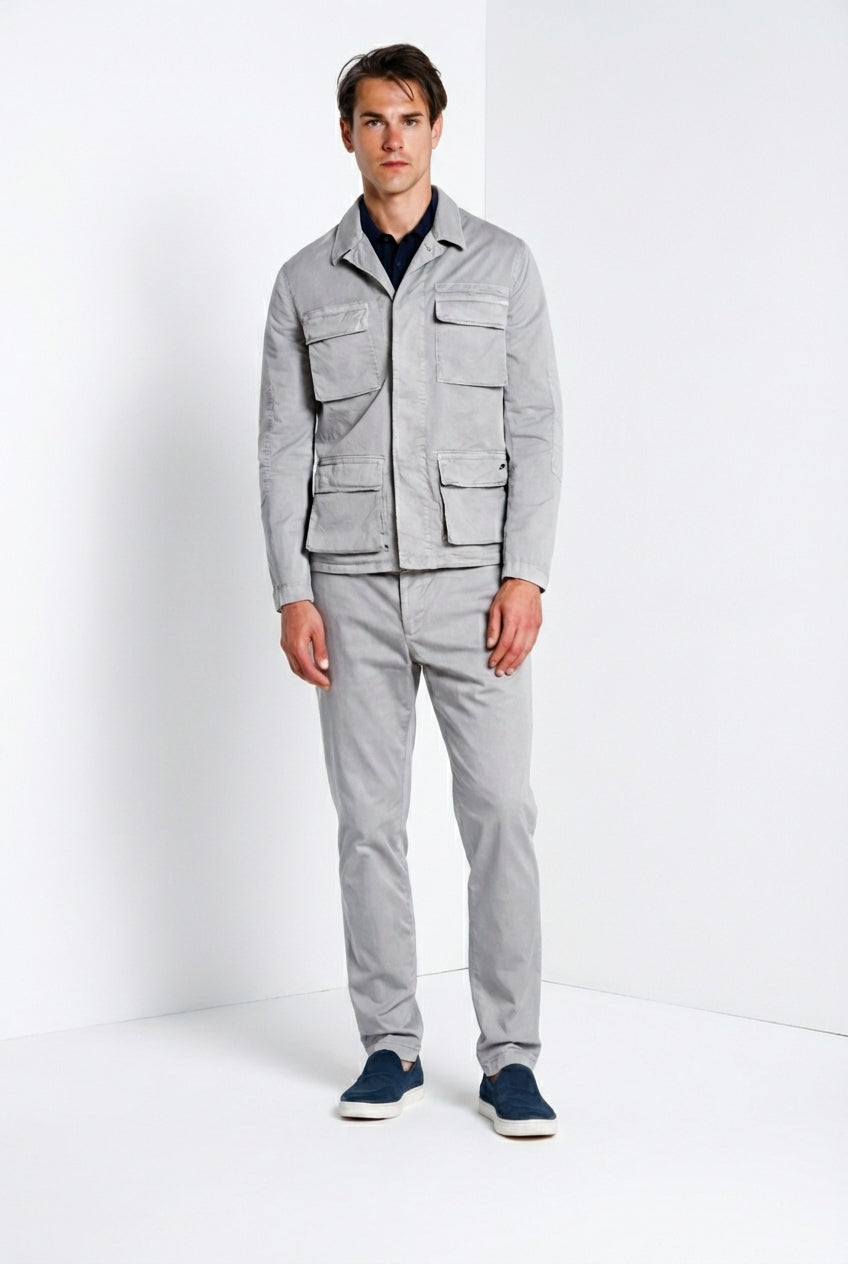 Flyshirt delamere veste surchemise homme en gabardine stretch
