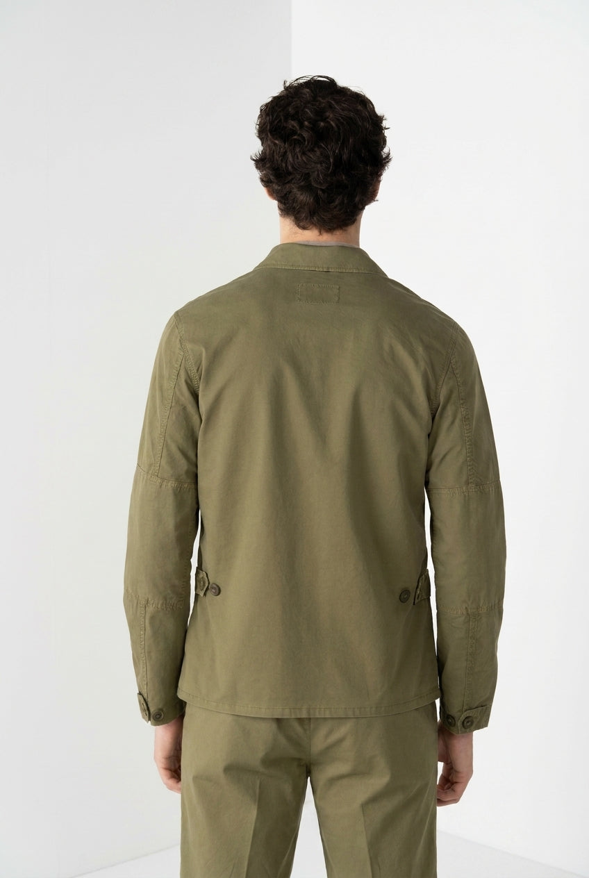 Flyshirt delamere men's overshirt jacket in stretch gabardine