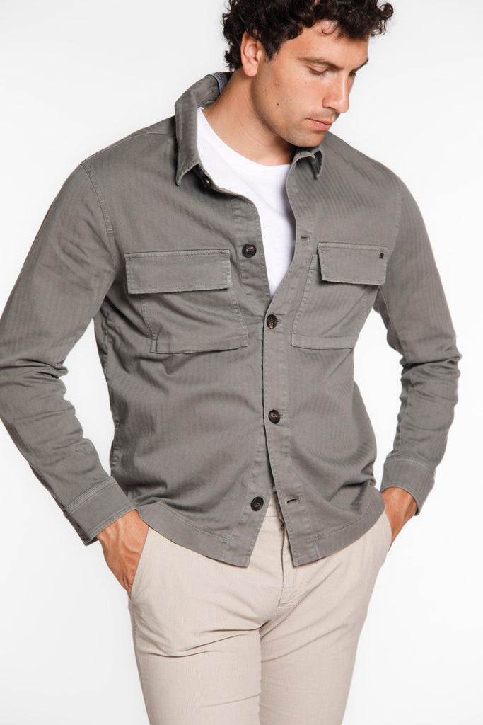 Oliver man overshirt in stretch chewron - Mason's US