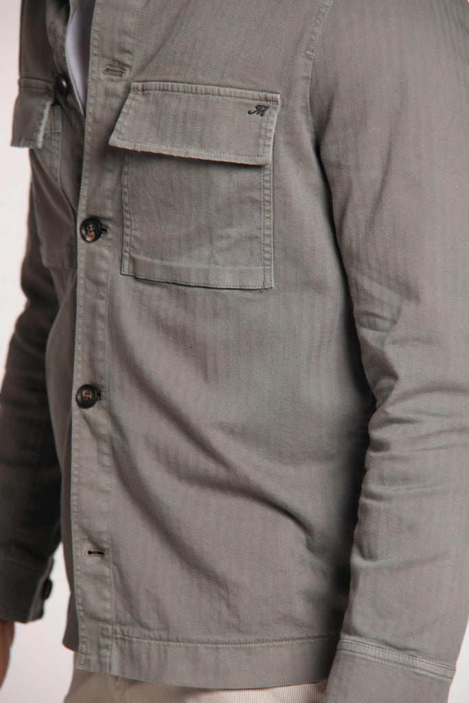 Oliver man overshirt in stretch chewron - Mason's US