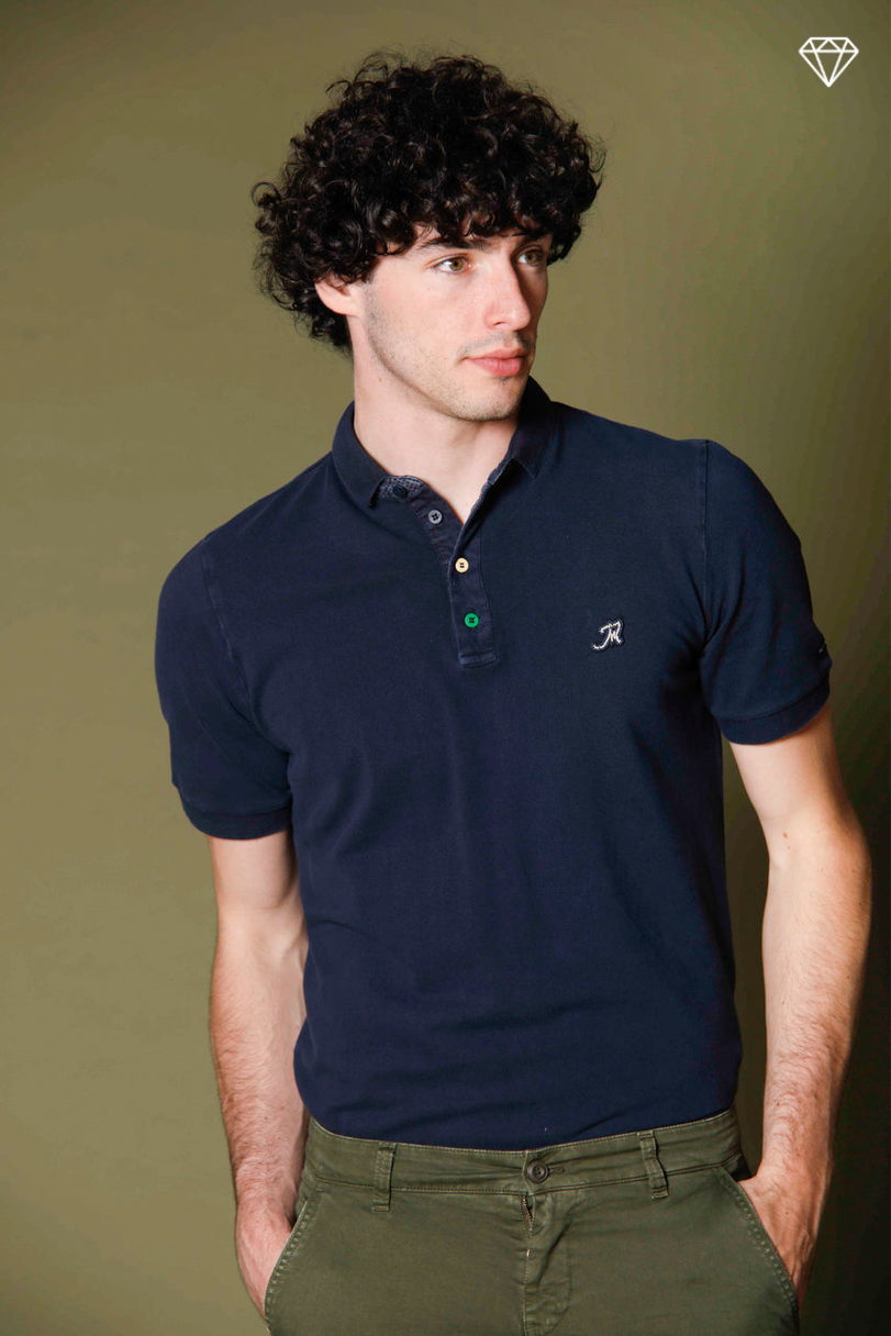 Leopardi Men's Polo in Piqué with Tailored details ①