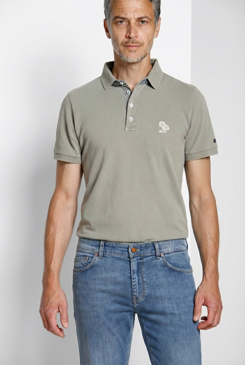 Leopardi delamere polo uomo in piquet