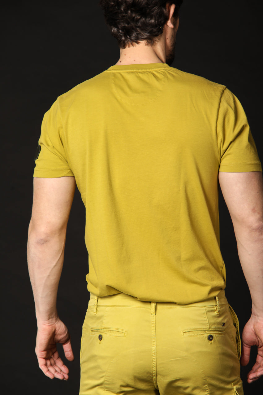 Image 4 de T-shirt homme modèle Tom MM en vert lime, coupe regular de Mason's