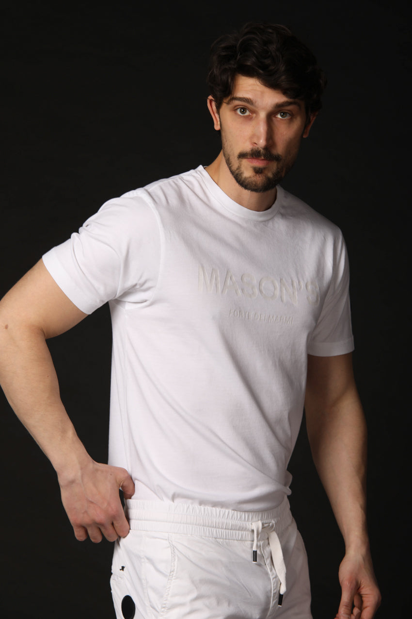 Bild 4 des Herren-T-Shirts, Modell Tom MM in Weiß, Regular-Fit von Mason's