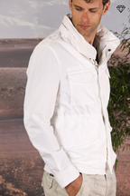 Field Jacket M74 uomo in twill di cotone pima leggero stretch ①