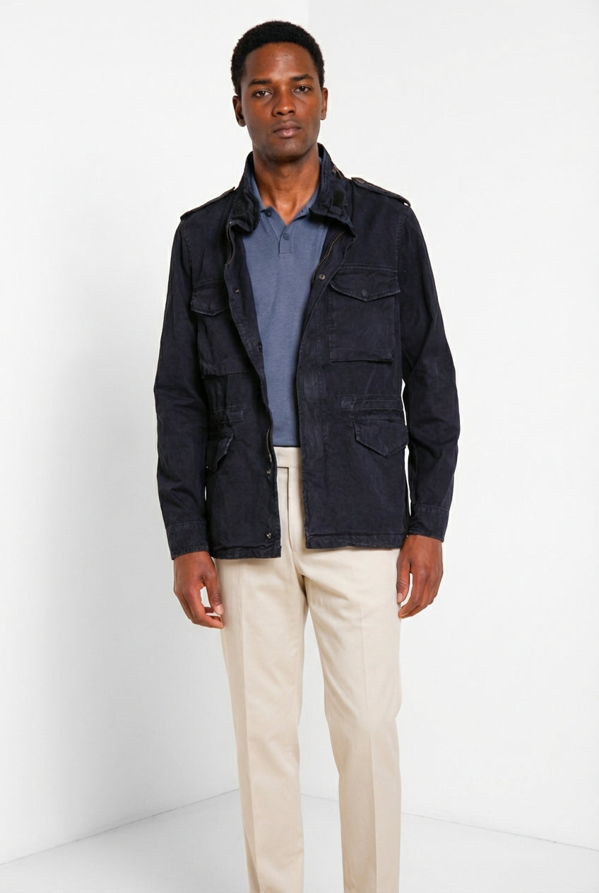 Field Jacket M74 men's jacket in oxford canvas ①