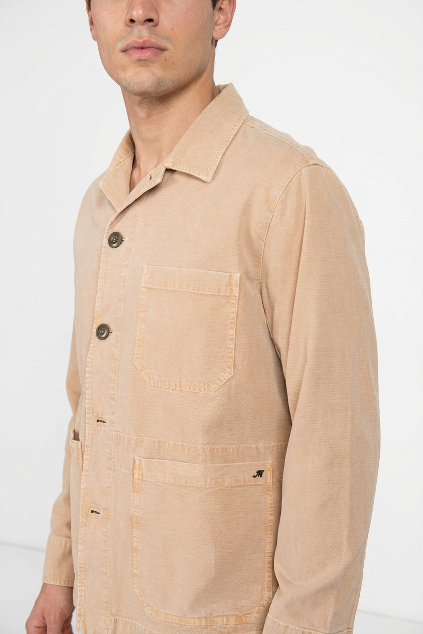 Detroit M74 men's overshirt in slub panama
